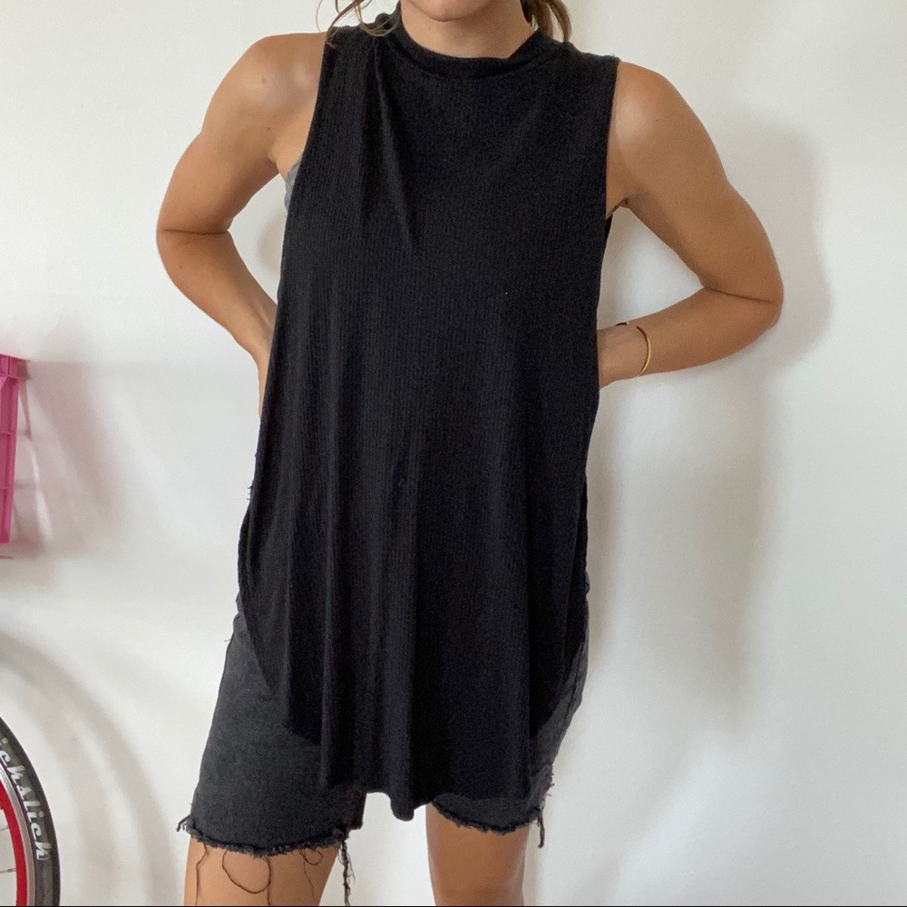 💙 Dance & Marvel black open back Tunic